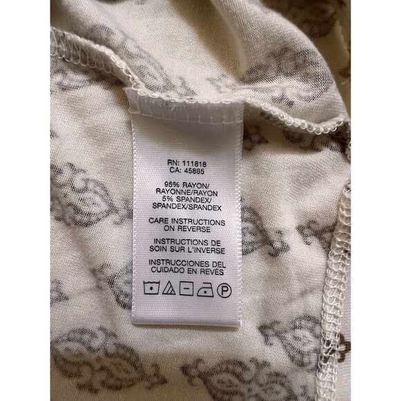 Michael Kors Gold Geometric Print Top Gold Neckline Trim, Size M - Picture 15 of 16